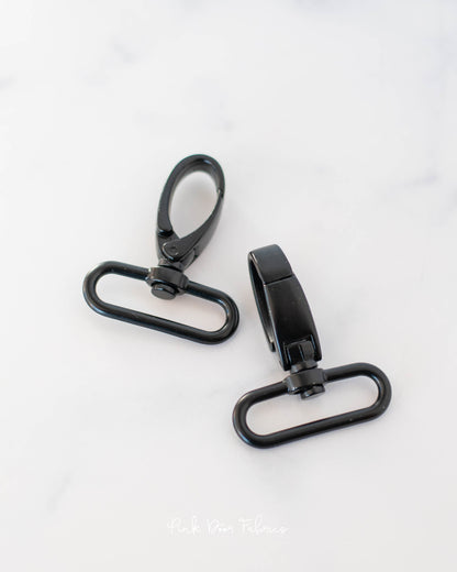 Pink Door Hardware - 1.5" Swivel Clip - Matte Black - 2 per Pkg. - PDF_BK15SW\