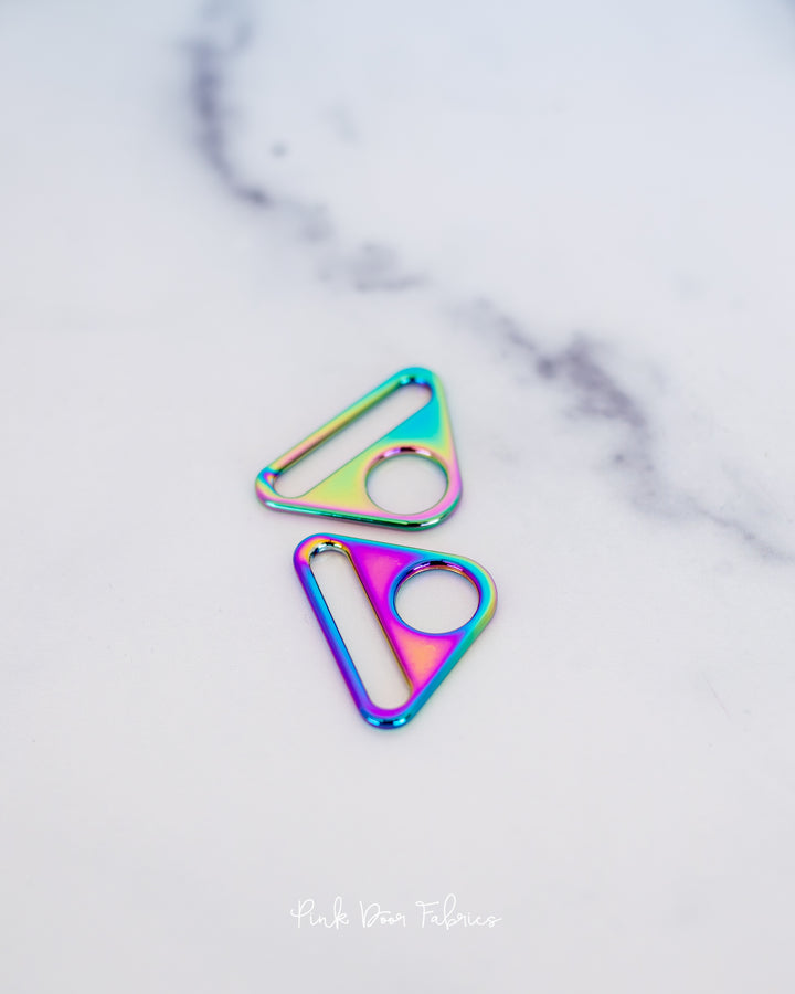 Pink Door Hardware - 1.5" Triangle - Iridescent - 2 per Pkg. - PDF_IR15TR