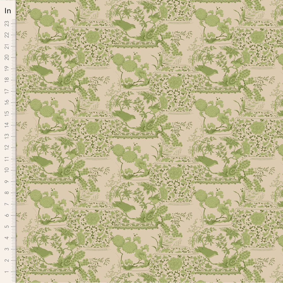 Chic Escape - Vase Collection in Green - 100444 - Half Yard