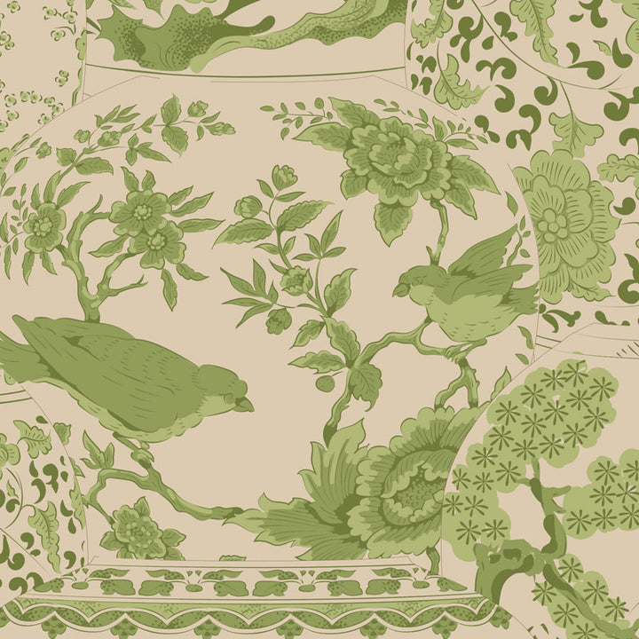 Chic Escape - Vase Collection in Green - 100444 - Half Yard