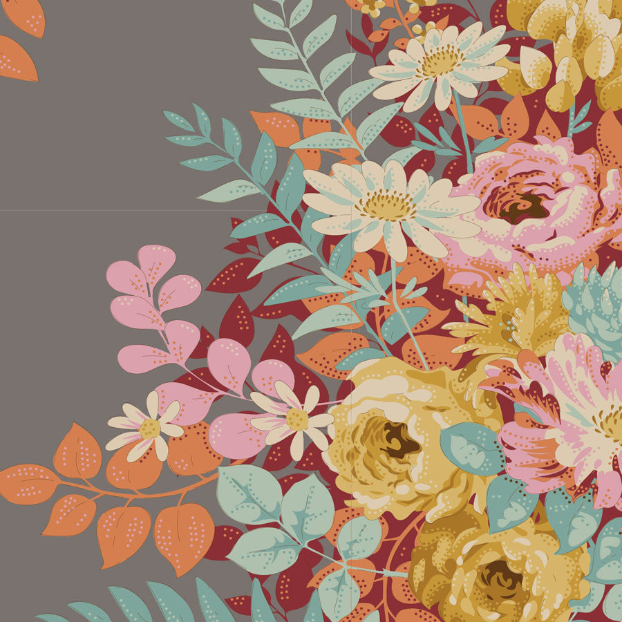 Chic Escape - Whimsyflower in Grey - 100451 - Half Yard