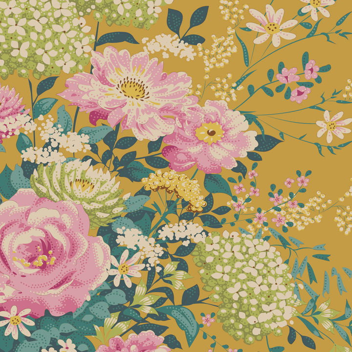 Chic Escape - Wildgarden in Mustard - 100454 - Half Yard
