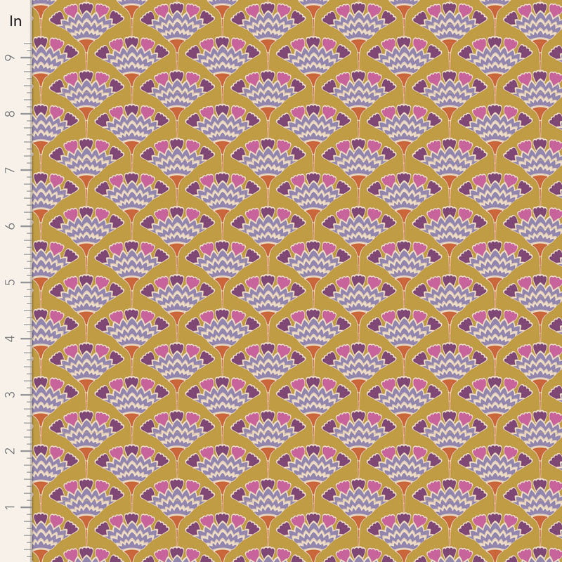 Pie in the Sky - Tasselflower in Mustard - 100481 - Half Yard