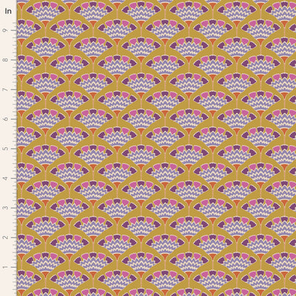 Pie in the Sky - Tasselflower in Mustard - 100481 - Half Yard