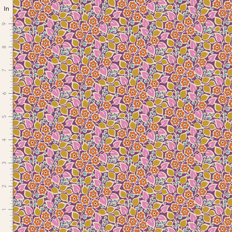Pie in the Sky - Topsy Turvy in Plum - 100483 - Half Yard