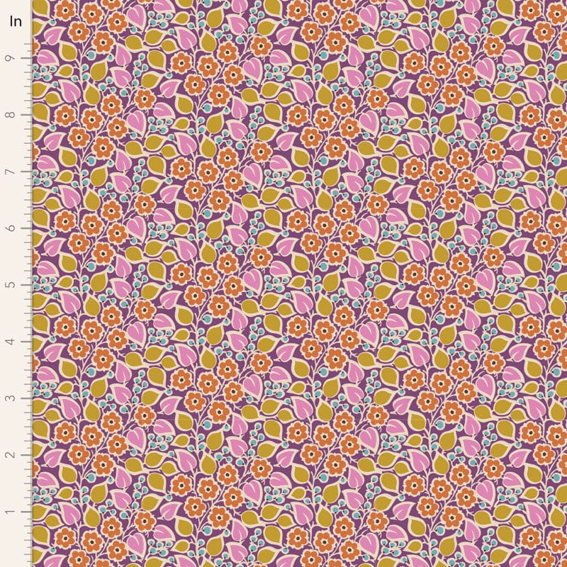 Pie in the Sky - Topsy Turvy in Plum - 100483 - Half Yard