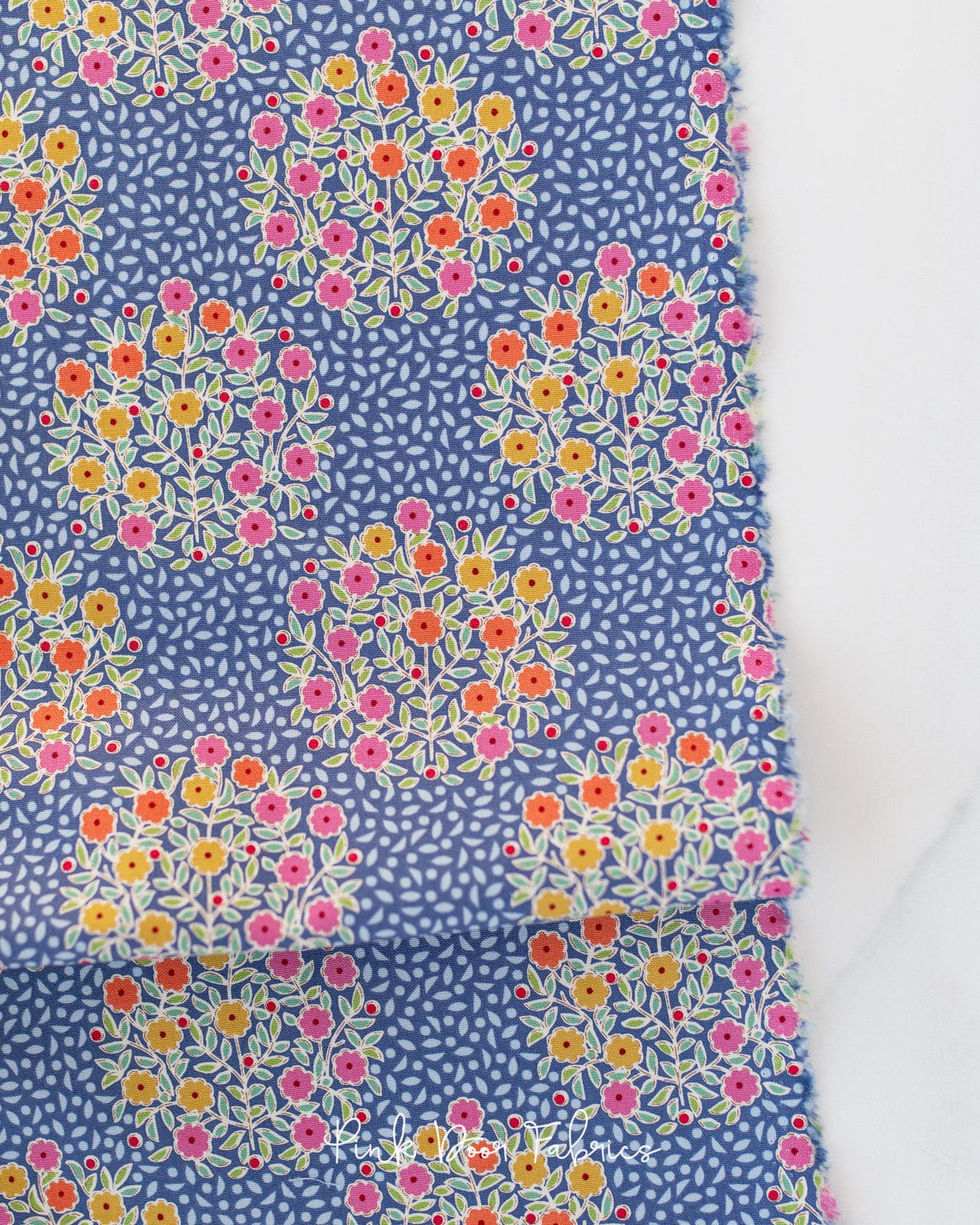 Cotton quilting fabric pattern called 'Confetti in Blue'. Part of the 'Pie in the Sky' fabric collection. Designed by Tilda Fabrics for fabric company Tilda Fabrics. SKU: 100486. 44-45 inch width.