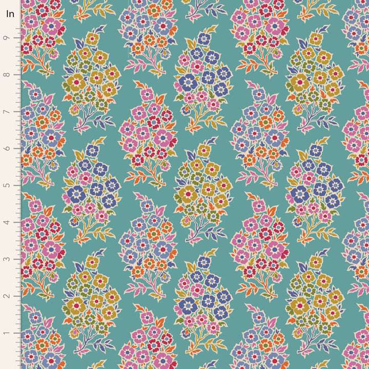 Pie in the Sky - Willy Nilly in Teal - 100487 - Half Yard