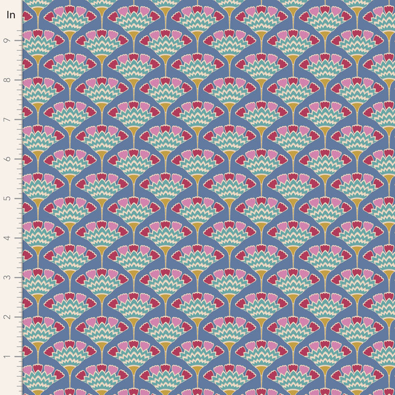 Pie in the Sky - Tasselflower in Blue - 100488 - Half Yard