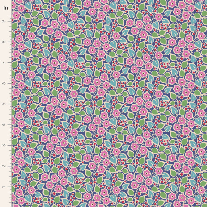 PREORDER - Pie in the Sky - Topsy Turvy in Blue - 100490 - Half Yard