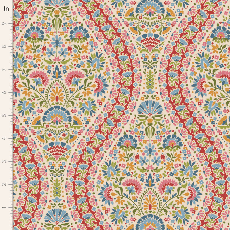 Pie in the Sky - Whimsybird in Red - 100491 - Half Yard