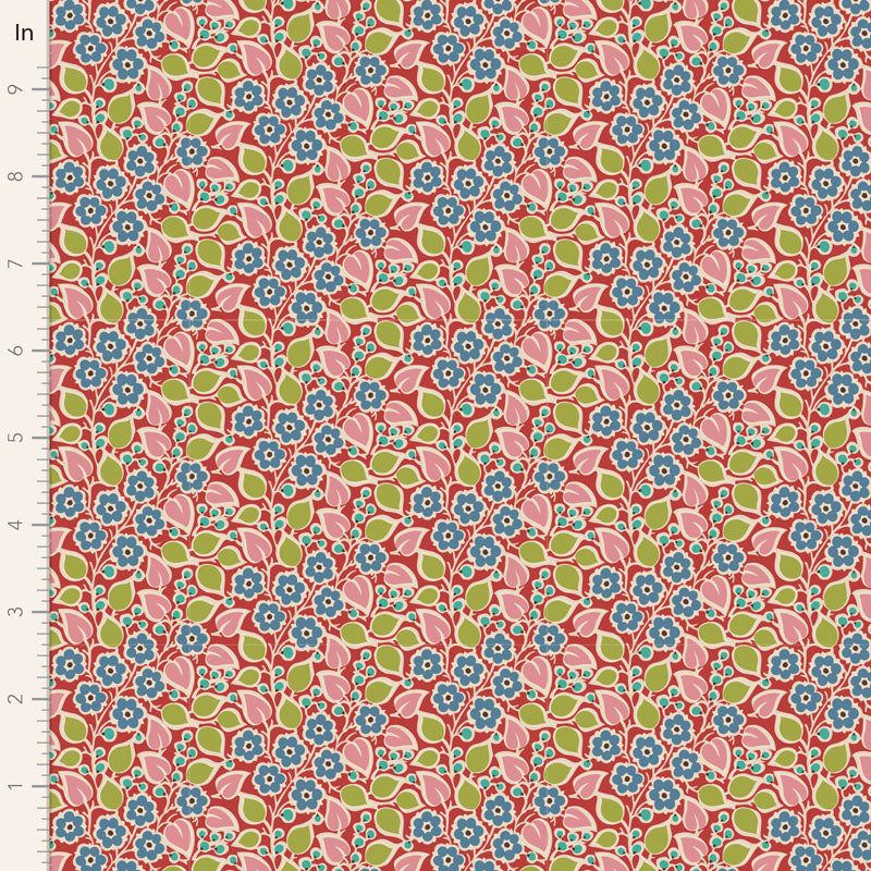 Pie in the Sky - Topsy Turvy in Red - 100492 - Half Yard