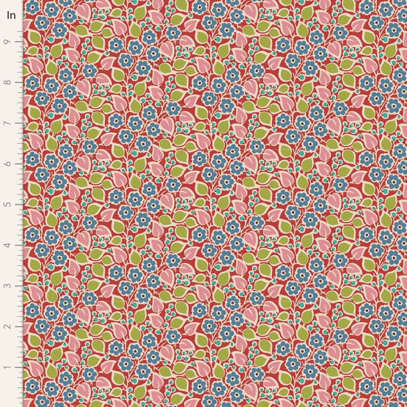 Pie in the Sky - Topsy Turvy in Red - 100492 - Half Yard