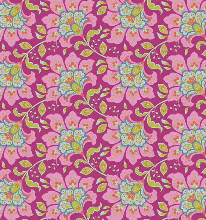 Bloomsville - Flowermarket in Plum - 100502 - Half Yard