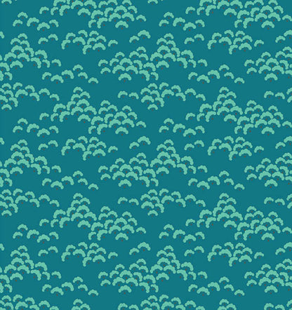 Bloomsville - Cottonbloom in Petrol - 100513 - Half Yard