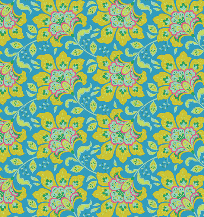 Bloomsville - Flowermarket in Sky - 100517 - Half Yard