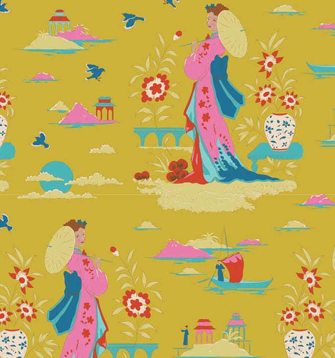 Bloomsville - Garden Vista in Light Corn - 100518 - Half Yard