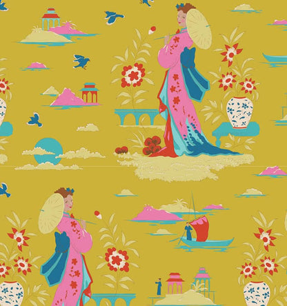 Bloomsville - Garden Vista in Light Corn - 100518 - Half Yard