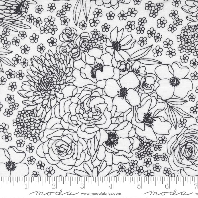 PREORDER - Create - Flower Arrangement in Paper - Zen Chic for Moda Fabrics - 11521 11 - Half Yard