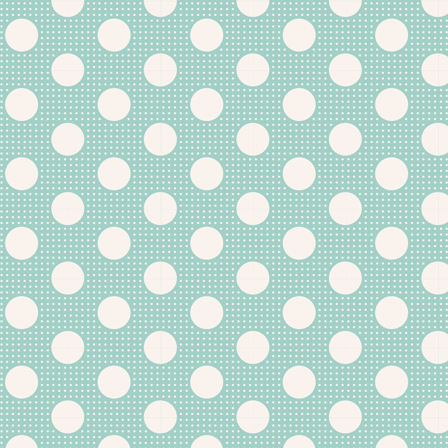 Tilda - Medium Dots - Teal - 130001 - Half Yard