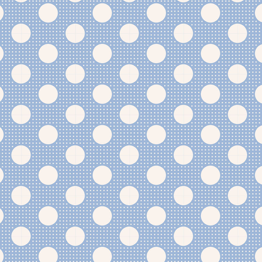 Tilda - Medium Dots - Blue - 130002 - Half Yard