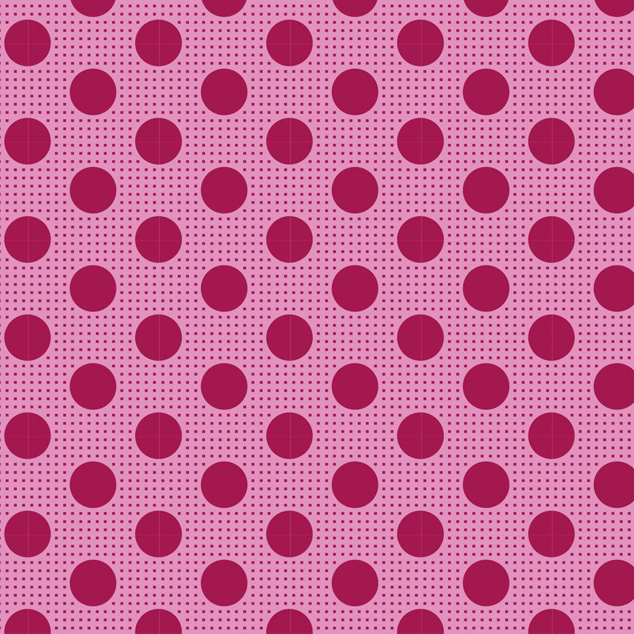 Tilda - Medium Dots - Maroon - 130010 - Half Yard