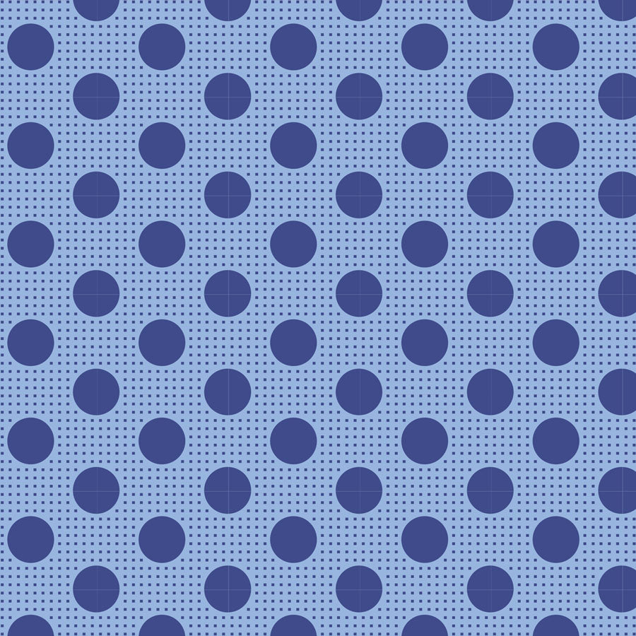 Tilda - Medium Dots - Denim Blue - 130013 - Half Yard