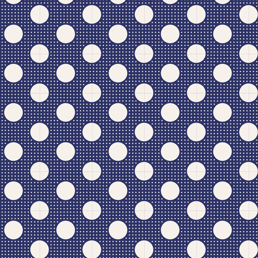 Tilda - Medium Dots - Night Blue - 130026 - Half Yard