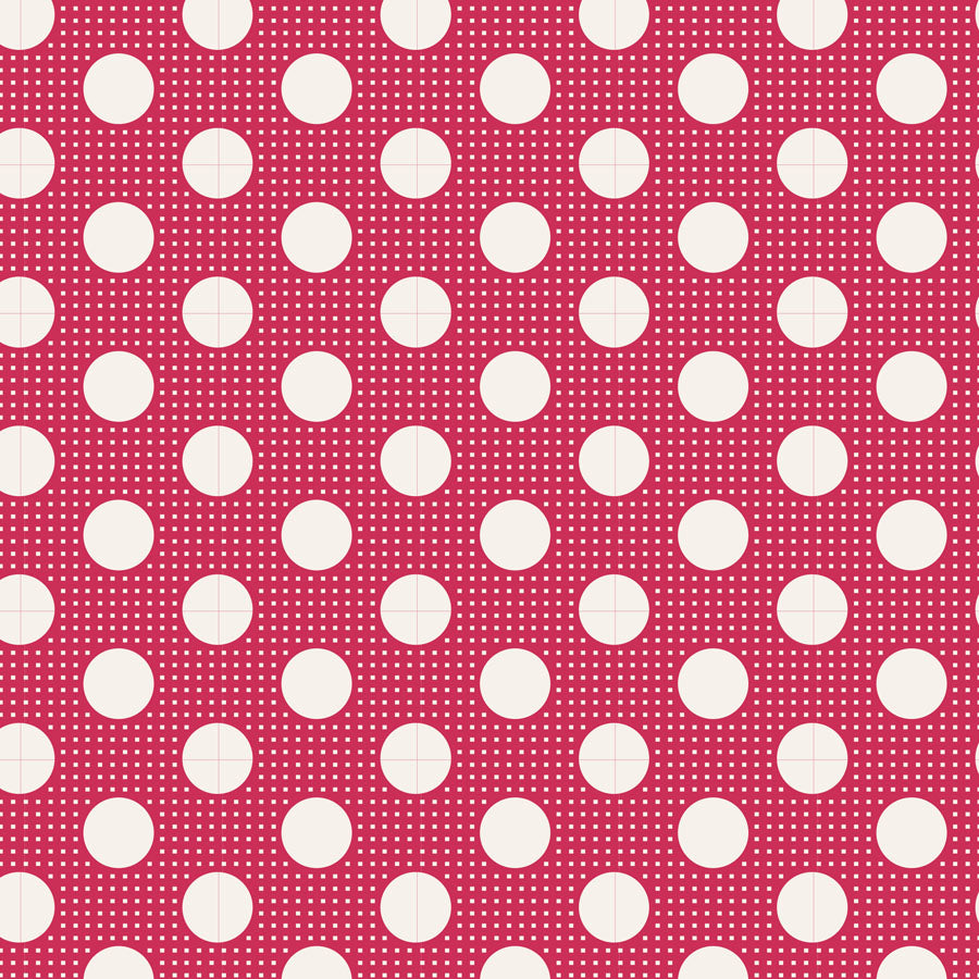 Tilda - Medium Dots - Red - 130027 - Half Yard