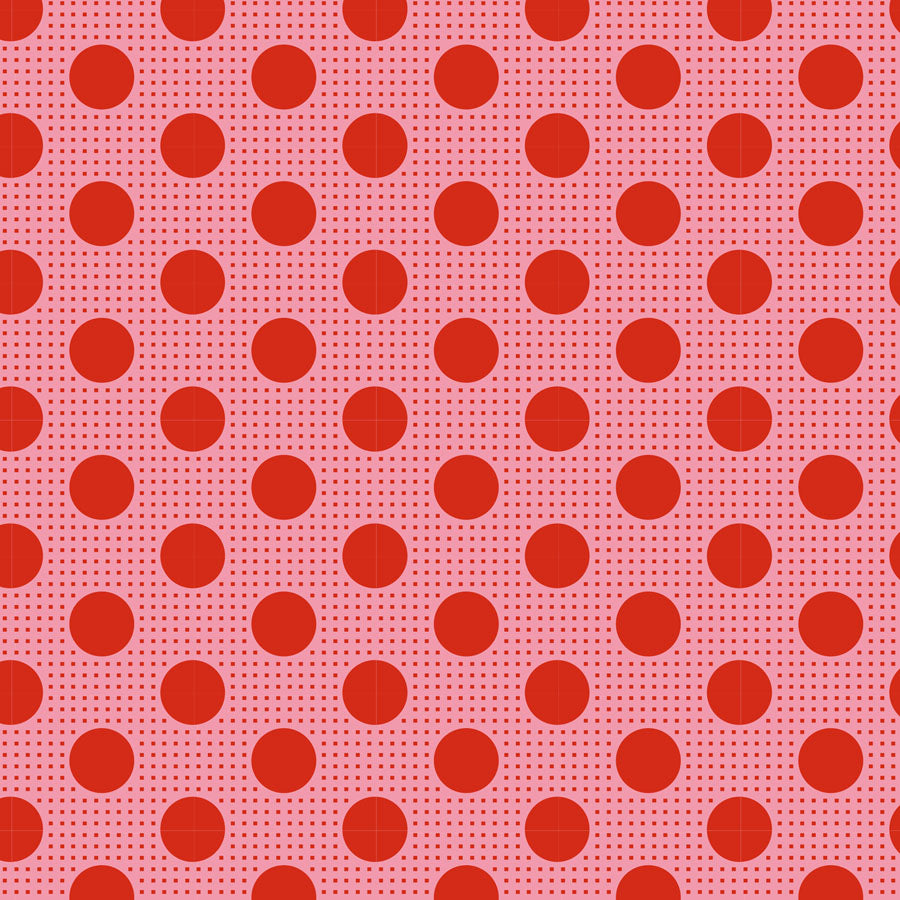 Tilda - Medium Dots - Salmon - 130028 - Half Yard