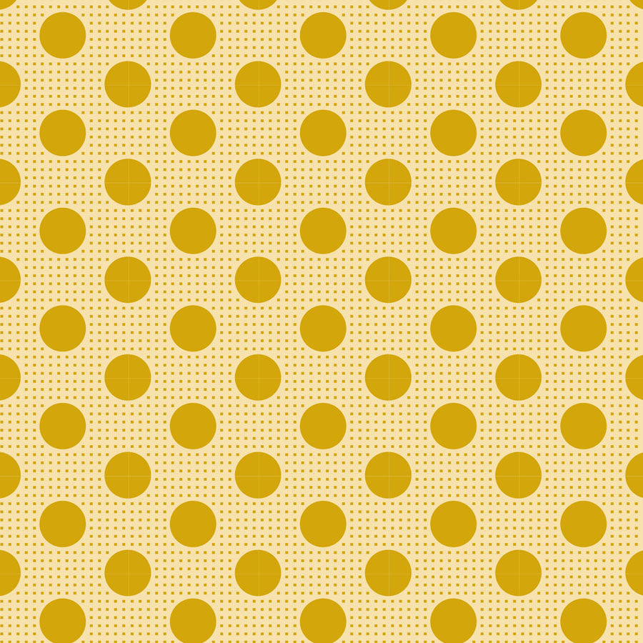 Tilda - Medium Dots - Flaxen Yellow - 130029 - Half Yard