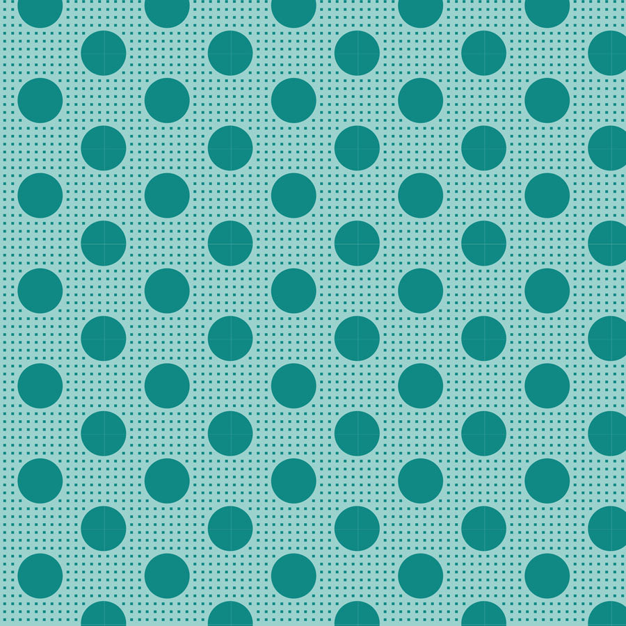 Tilda - Medium Dots - Dark Teal - 130030 - Half Yard