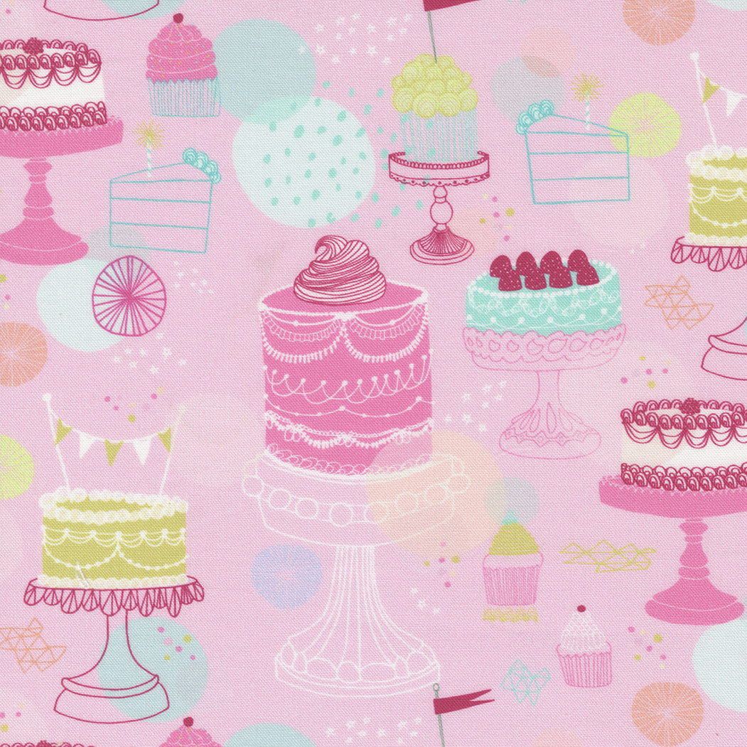 Soiree - Cakewalk in Cotton Candy - Mara Penny for Moda Fabrics - 13370 14 - Half Yard