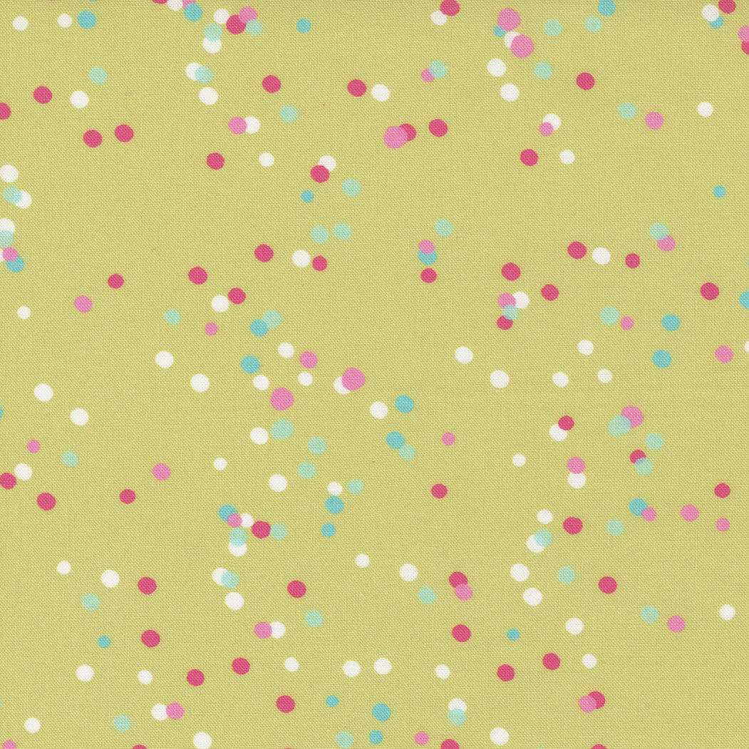 Soiree - Confetti Toss in Lime - Mara Penny for Moda Fabrics - 13377 22 - Half Yard