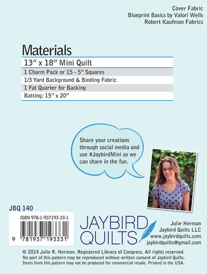 Mini Radio Way - Jaybird Quilts - Paper Pattern - JBQ 140