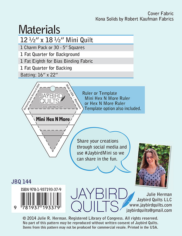 Mini Tiny Dancer - Jaybird Quilts - Paper Pattern - JBQ 144