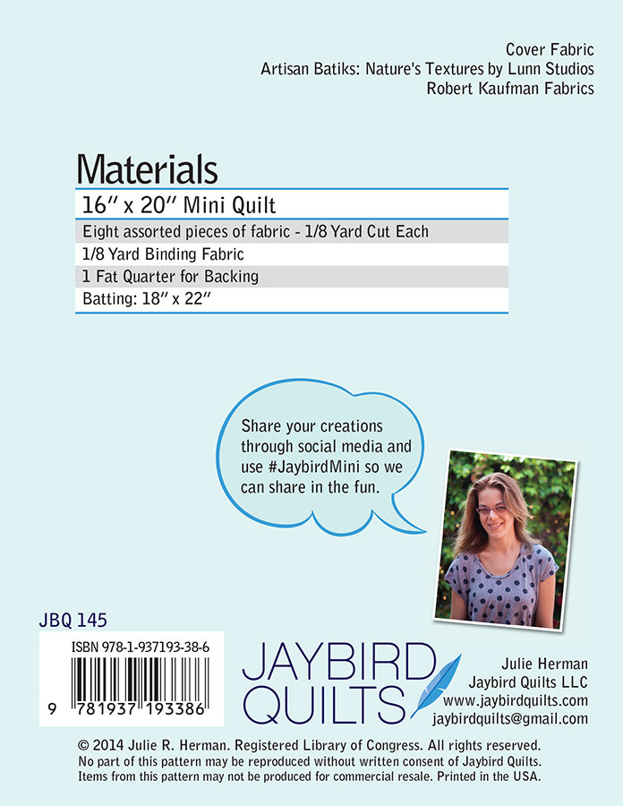 Mini Come What May - Jaybird Quilts - Paper Pattern - JBQ 145