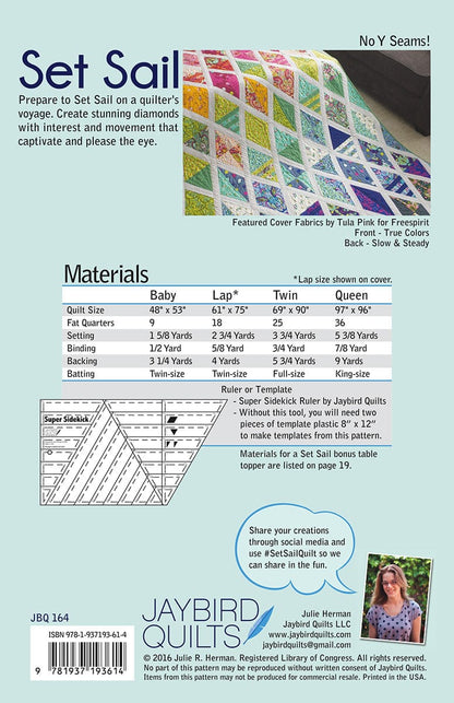 Set Sail - Jaybird Quilts - Paper Pattern - JBQ 164