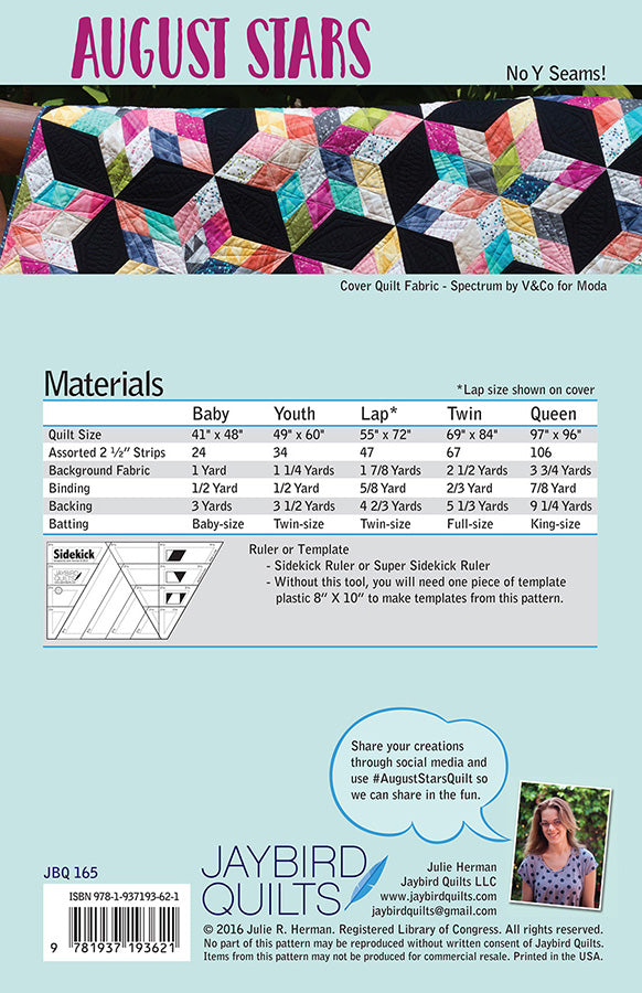 August Stars - Jaybird Quilts - Paper Pattern - JBQ 165