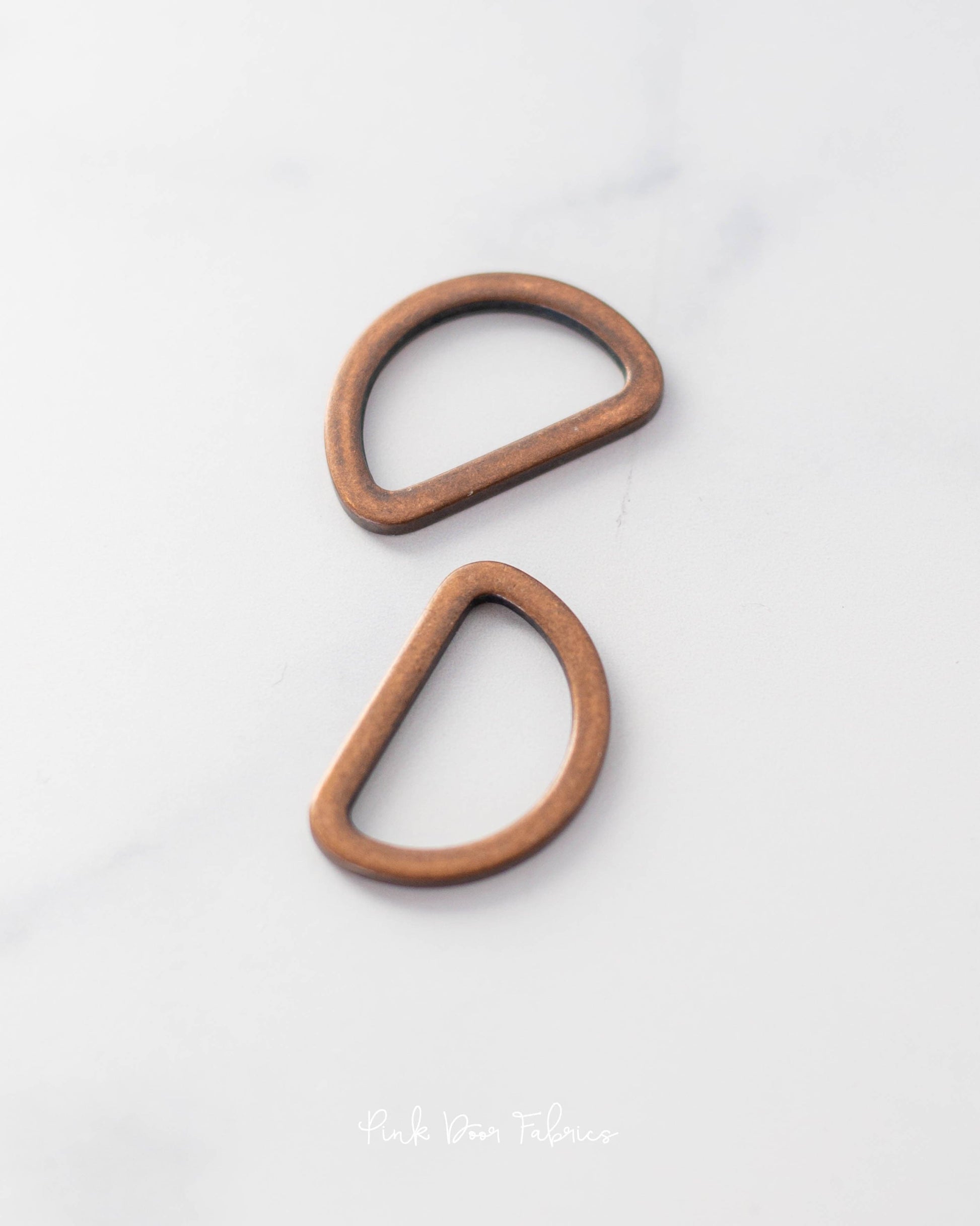 Pink Door Hardware - 1" D Ring - Antique Copper - 2 per Pkg. - PDF_CO1DR