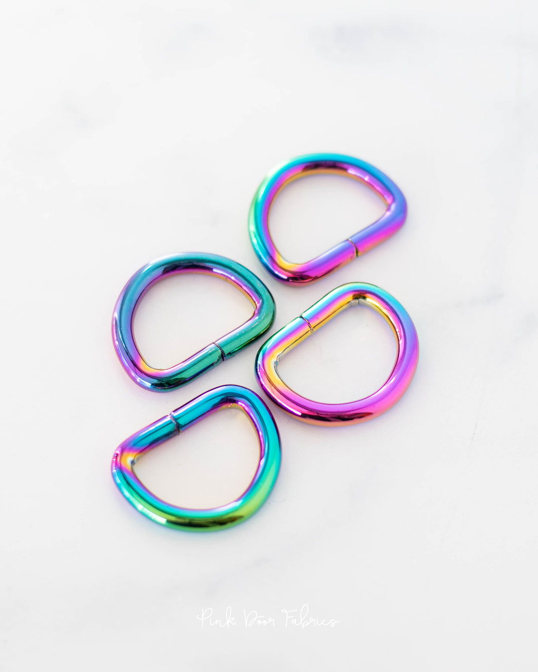 Pink Door Hardware - 1" D Ring - Iridescent - 2 per Pkg. - PDF_IR1DR