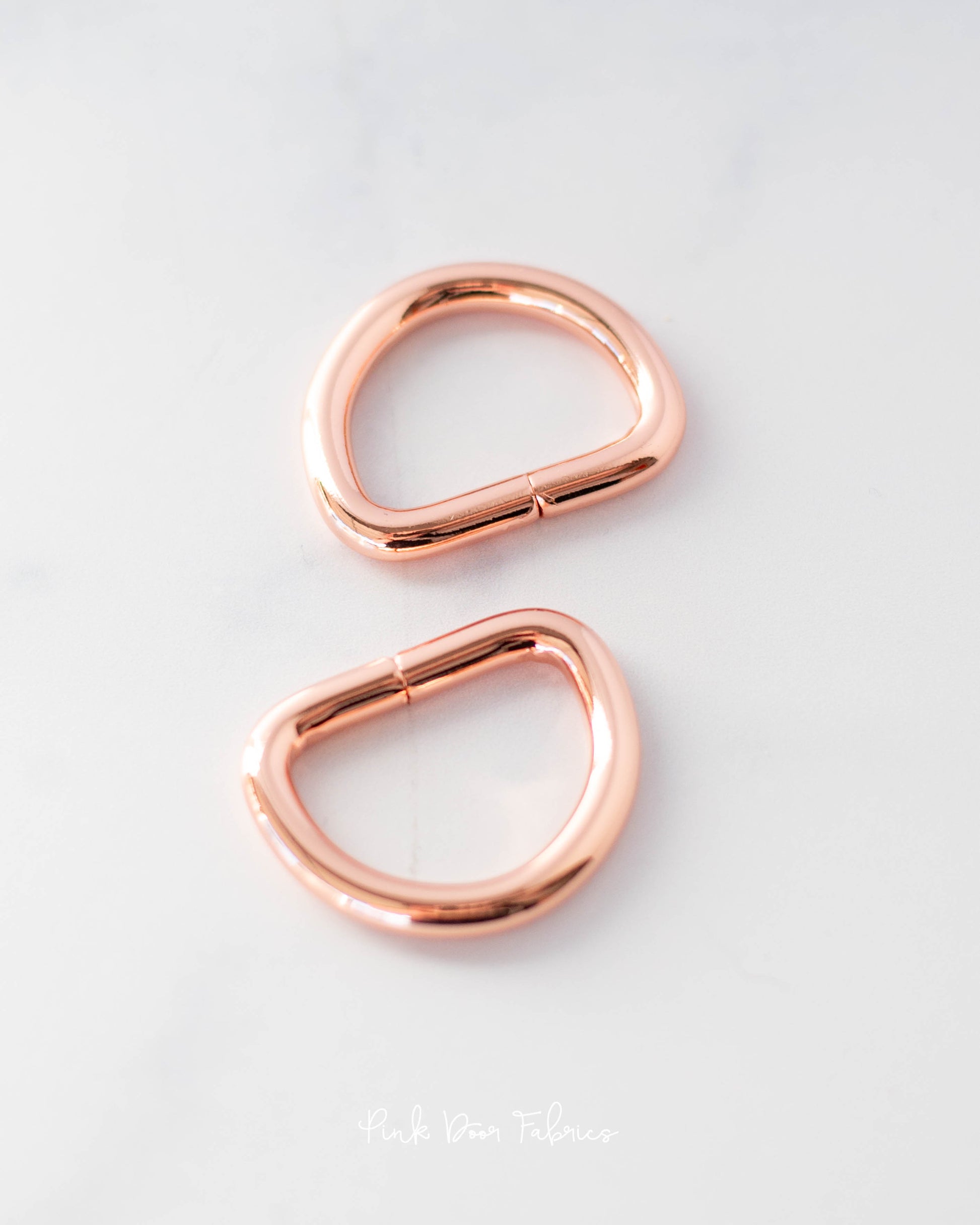 Pink Door Hardware - 1" D Ring - Rose Gold - 2 per Pkg. - PDF_RG1DR