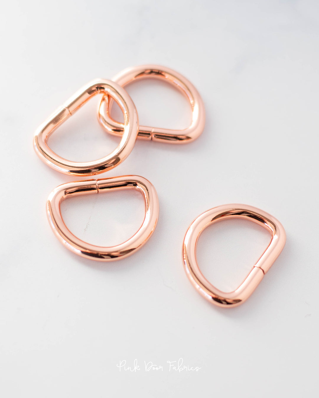 Pink Door Hardware - 1" D Ring - Rose Gold - 2 per Pkg. - PDF_RG1DR