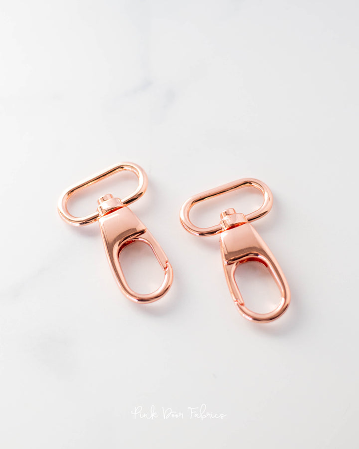 Pink Door Hardware - 1" Swivel Clip - Rose Gold - 2 per Pkg. - PDF_RG1SW