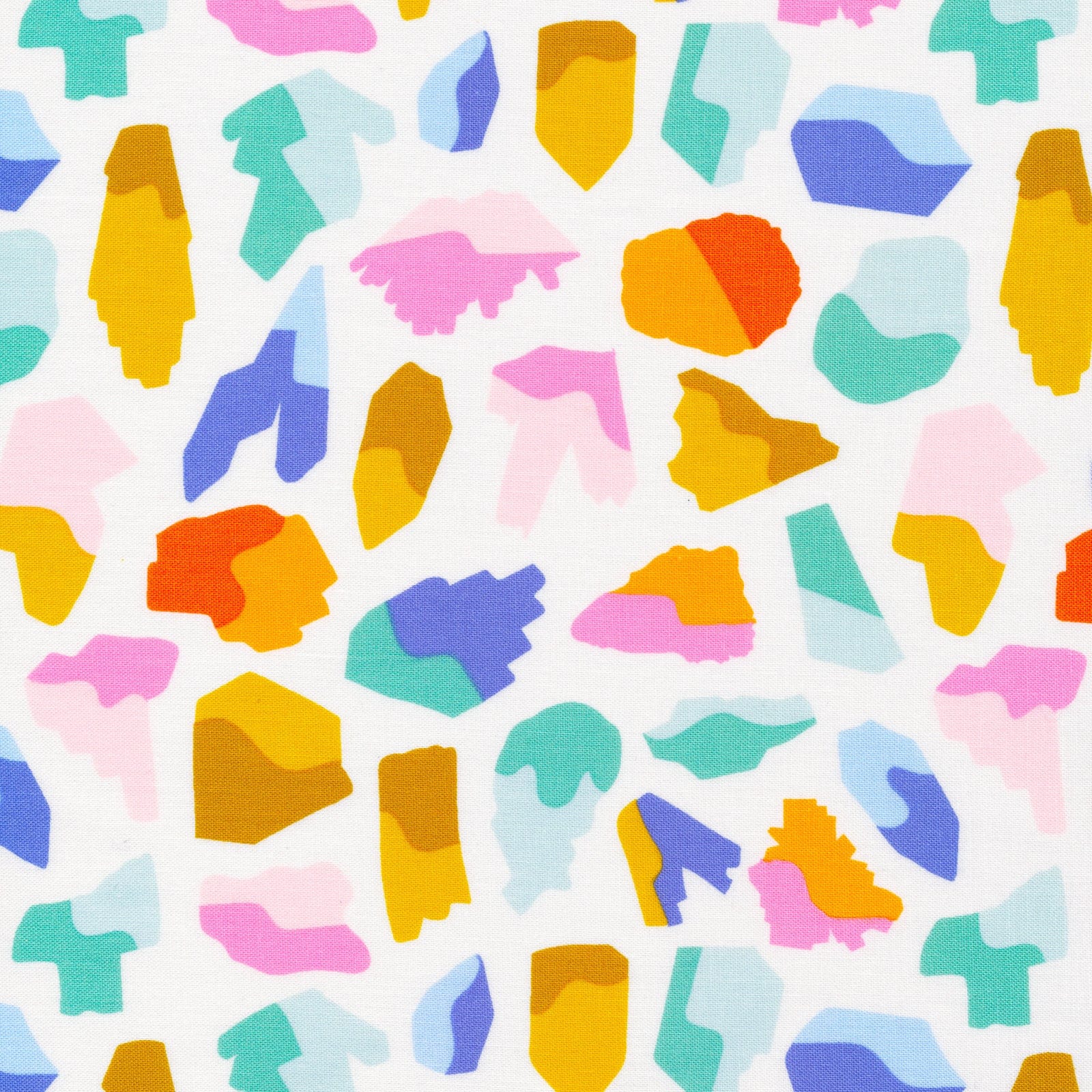 Cotton quilting fabric pattern called 'Crystallized'. Part of the 'Stardust' fabric collection. Designed by Elizabeth Olwen for fabric company Cloud 9 Fabrics. SKU: 227167. 44-45 inch width.