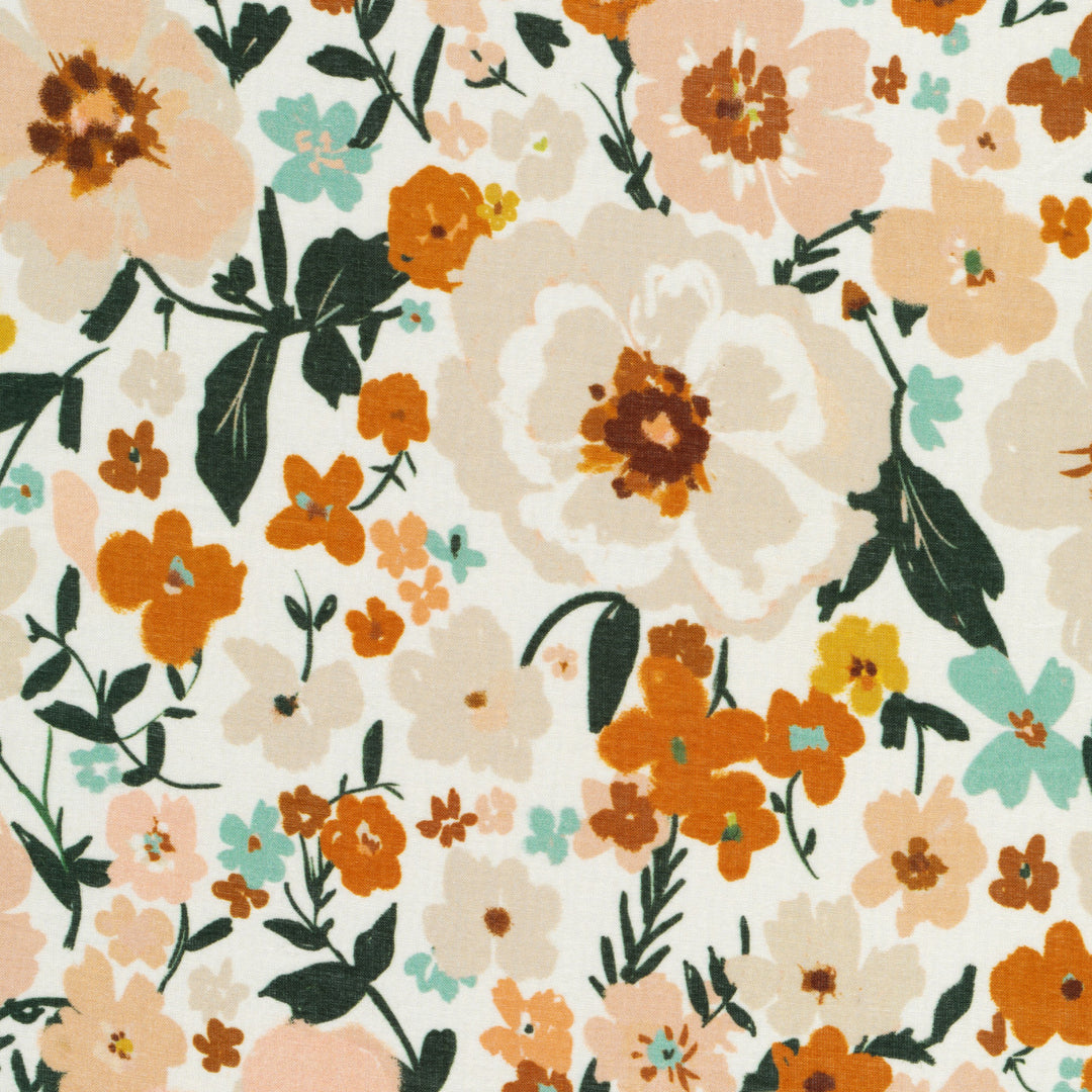 Cotton Batiste quilting fabric pattern called 'Alice'. Part of the 'Sunday' fabric collection. Designed by Alison Janssen for the Cloud 9 Fabrics fabric company. SKU: 227277. 44-45 inch width.