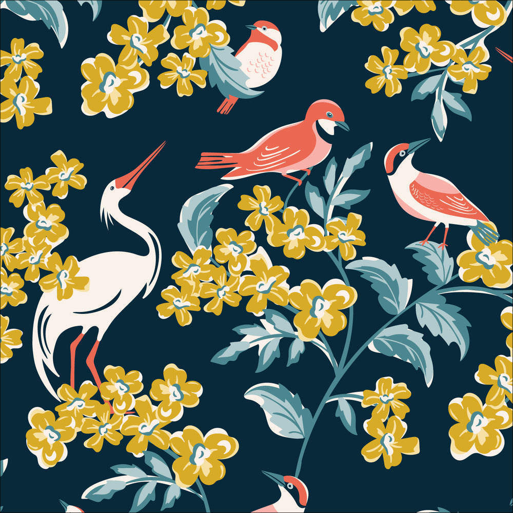 Flower Garden - Bird Watching - 227325 - Half Yard