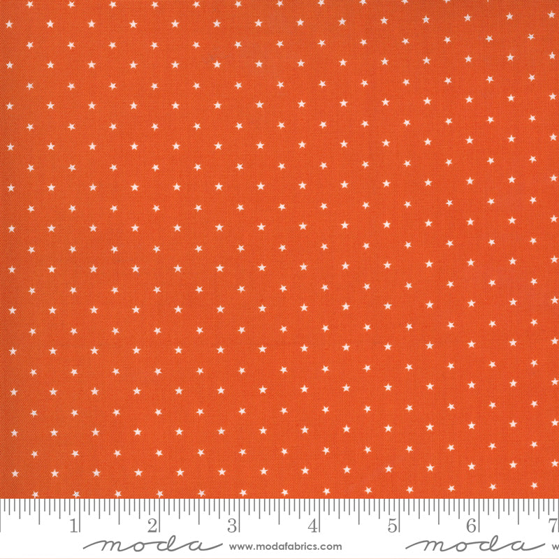 Midnight Magic 2 - Tiny Stars in Pumpkin - April Rosenthal for Moda Fabrics - 24106-13 - Half Yard