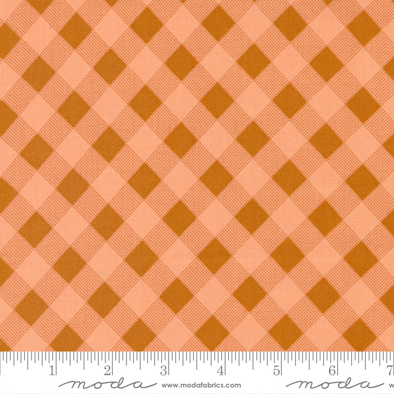 Meander - Picnic Check in Peach - Aneela Hoey for Moda - 24584 12 - Half Yard