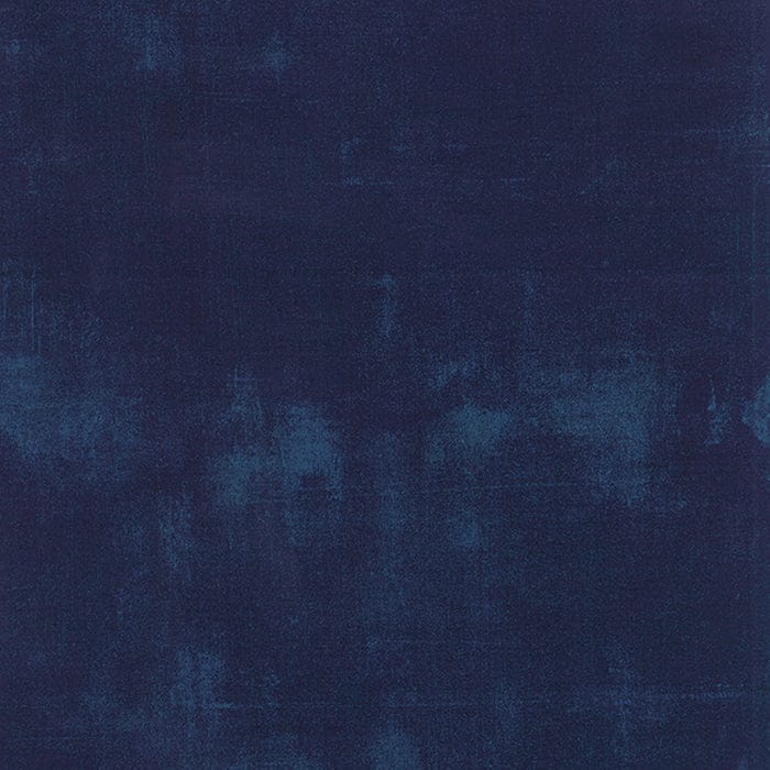 Cotton quilting fabric pattern called 'Grunge in Navy'. Part of the 'Grunge Basics' fabric collection. Designed by Basic Grey for fabric company Moda Fabrics. SKU: 30150 225. 44-45 inch width.